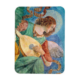 Musical angel playing guitar magnet