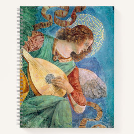 Musical angel playing guitar notizbuch