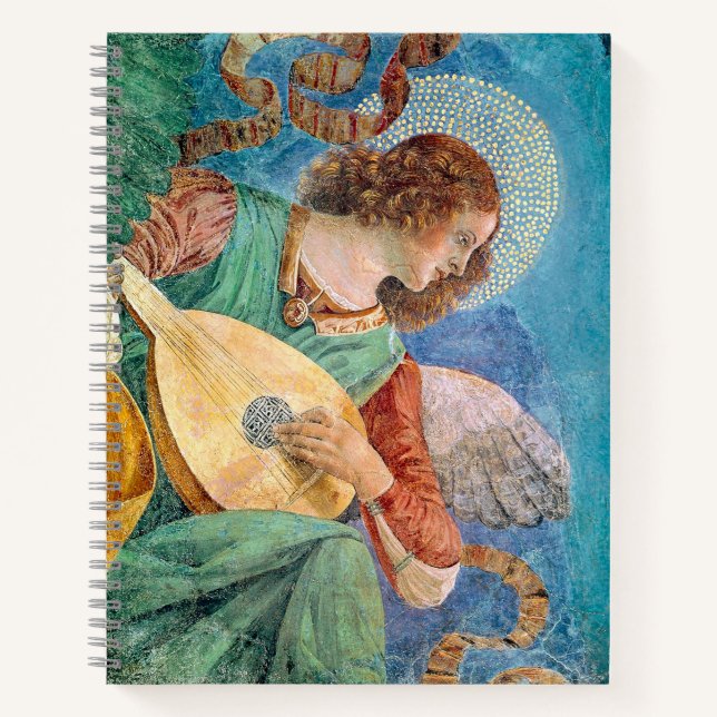 Musical angel playing guitar notizbuch (Vorderseite)