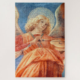 Musical angel playing the violin fresco