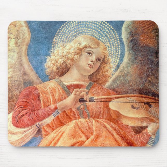 Musical angel playing the violin fresco mousepad (Vorne)