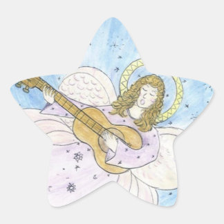 Musical Angel Stern-Aufkleber