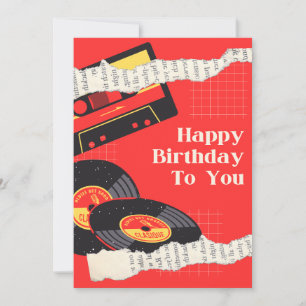 Musical Birthday Card Einladung