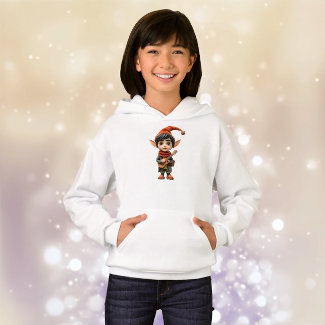 Musical Boy Christmas Elf Girl's Hoodie (Von Creator hochgeladen)
