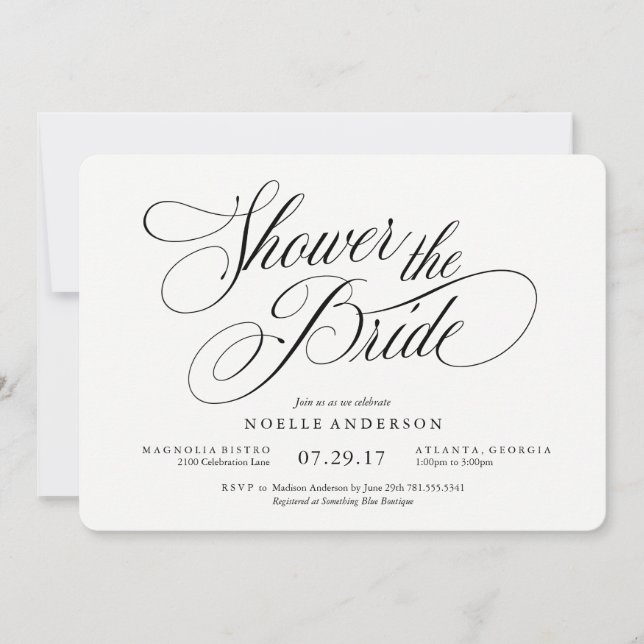 Musical Bridal Dusche Einladung (Vorderseite)