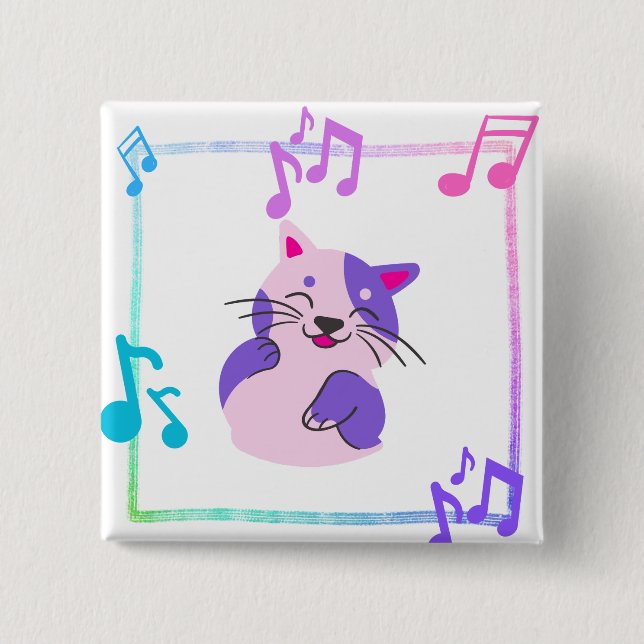Musical Cat Button (Vorderseite)