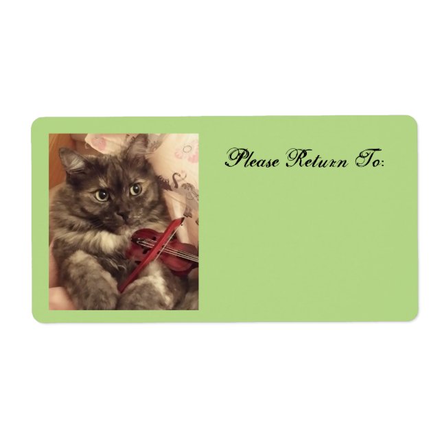 Musical Cat Label von RoseWrites (Vorne)