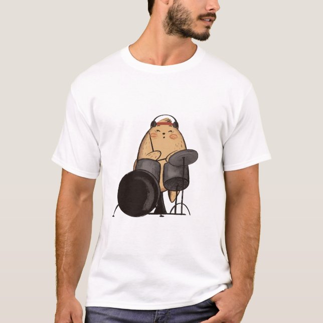 Musical Cat T-Shirt | Cute Music Lover Design (Vorderseite)