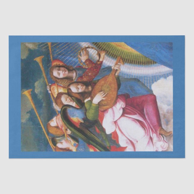 MUSICAL CHRISTMAS ANGELS Weihnachten Seidenpapier (Vorderseite)