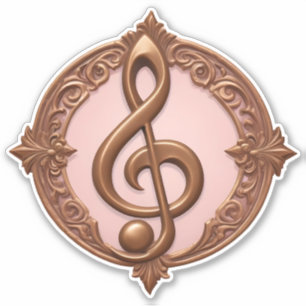 Musical Clef Note Aufkleber