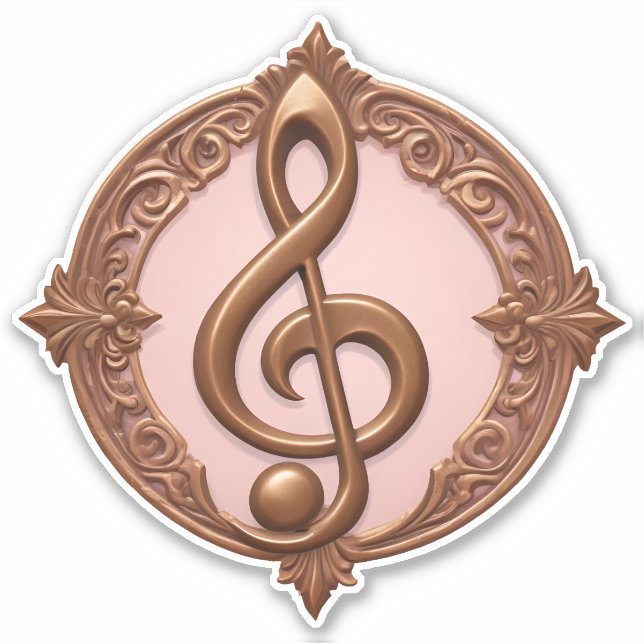 Musical Clef Note Aufkleber (Vorderseite)