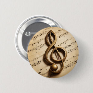 Musical Clef Note Button