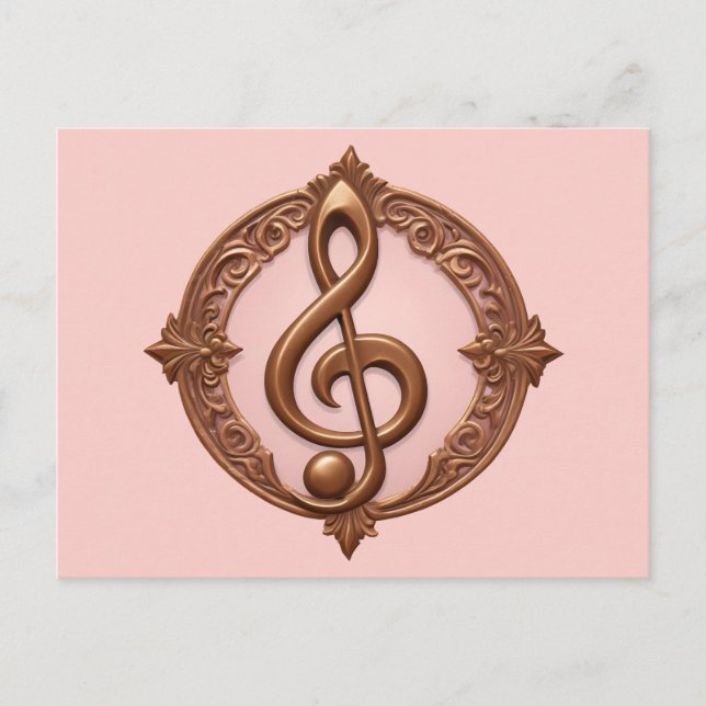 Musical Clef Note Postkarte (Vorderseite)
