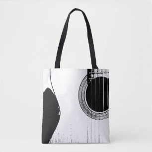 Musical Gitarre Schwarz-weiß Abstrakt Tasche