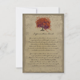 Musical Gold Dark Orange Plum Heart Leaf Tree