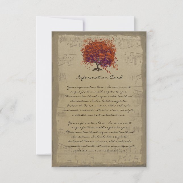 Musical Gold Dark Orange Plum Heart Leaf Tree (Vorderseite)