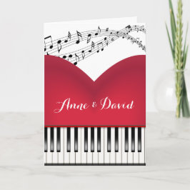 Musical Grand Piano Herz für das Jubiläum Karte