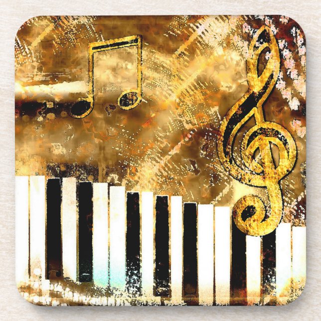 Musical Grunge Cork Untersetzer (Vorderseite)