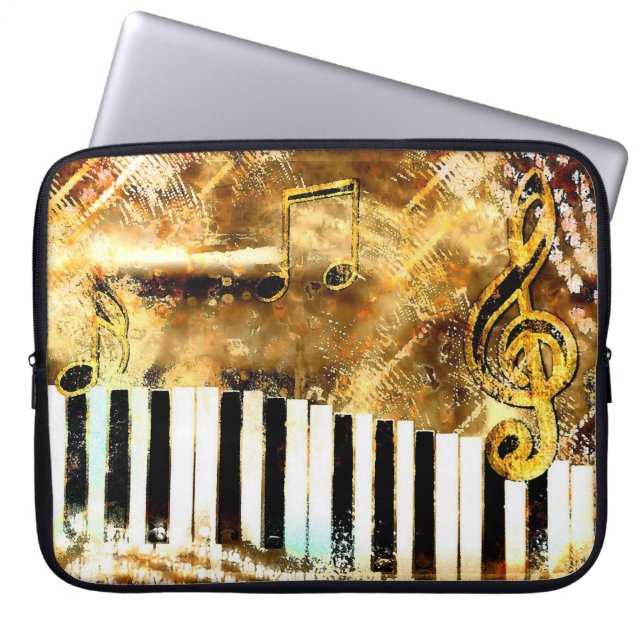 Musical Grunge Laptop Sleeve (Vorderseite)