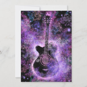 Musical Guitar Birthday Card Karte