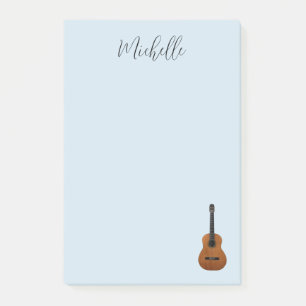 Musical Guitar Elegant Script Typografie Post-it Klebezettel