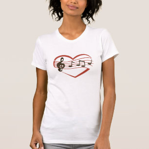 Musical Heart Valentins T - Shirt