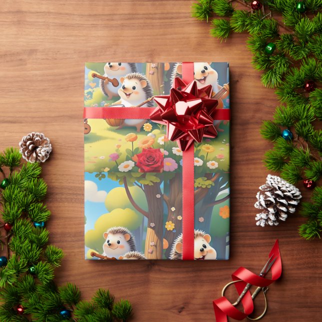 "Musical Igel Vibes" Geschenkpapier (Feiertagsgeschenk)
