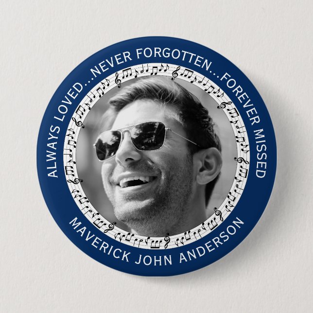 Musical in Love Memory | Foto Memorial Button (Vorderseite)