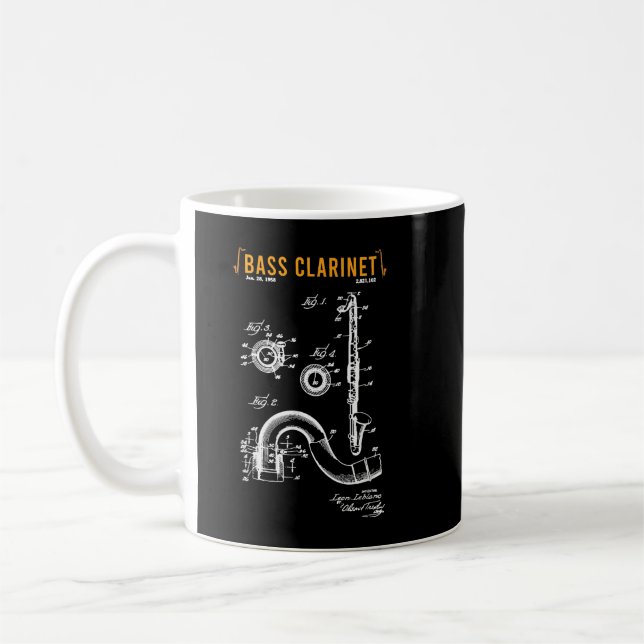 Musical Instrument Bass Clarinet Woodwind for Musi Kaffeetasse (Links)