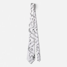  Musical Instrument Notes - Men's Custom Necktie