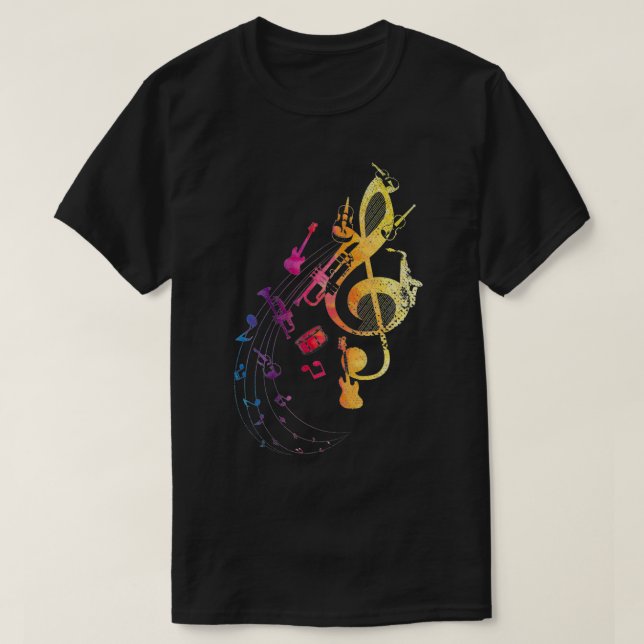 Musical Instruments Composer Music Note Musician T T-Shirt (Design vorne)