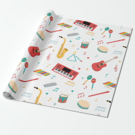 Musical Instruments Music Theme Pattern Geschenkpapier