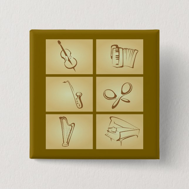 Musical Instruments Sketch Button (Vorderseite)