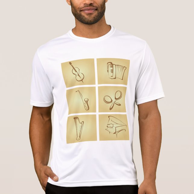Musical Instruments Sketch T-Shirt (Vorderseite)