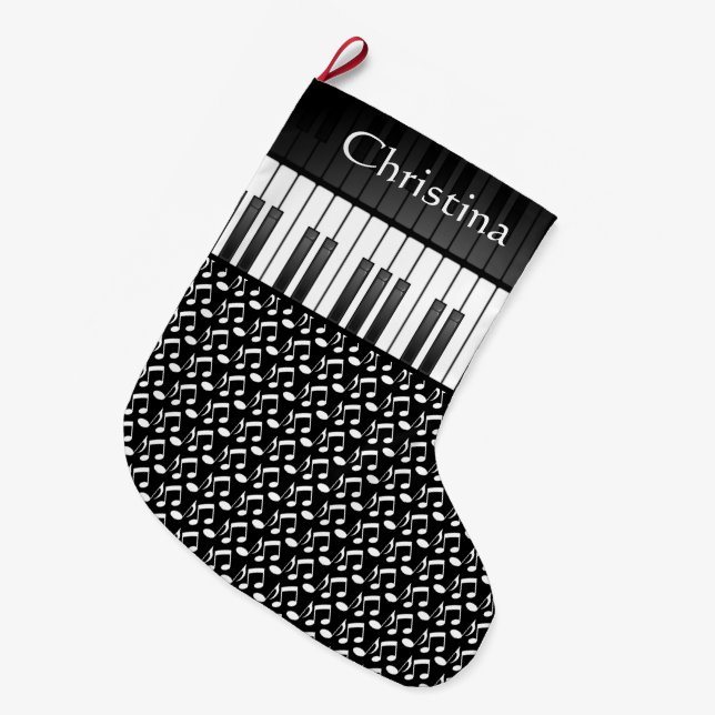 Musical Keyboard Design Große Weihnachtsfeier Stru Großer Weihnachtsstrumpf (Vorderansicht (hängend))