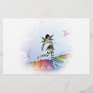 Musical Keyboard Fee Vignette Briefpapier