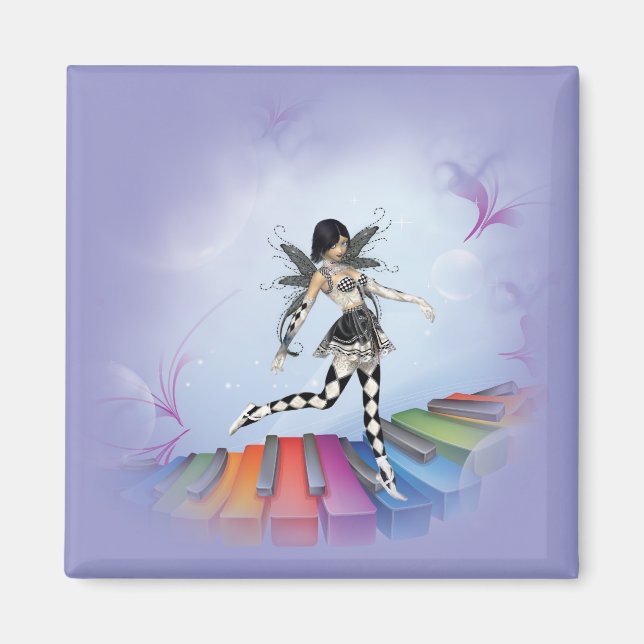 Musical Keyboard Fee Vignette Magnet (Vorne)