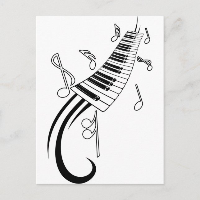 Musical Keys Postkarte (Vorderseite)