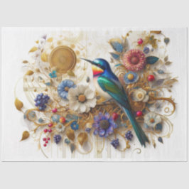 Musical Medley Song Bird Decoupage Seidenpapier