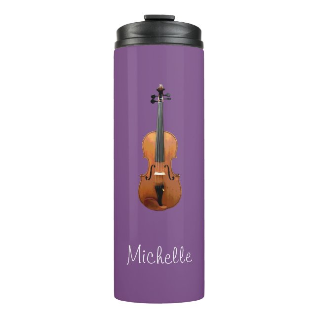Musical Monogram Violin Thermosbecher (Vorderseite)