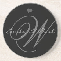 Musical Monogram Wedding Anniversary Untersetzer