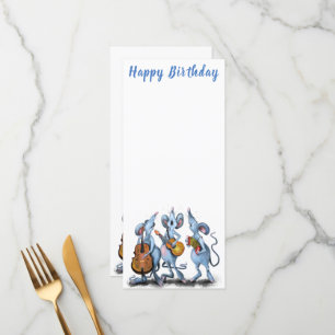 Musical Mouses Funny Birthday Menu