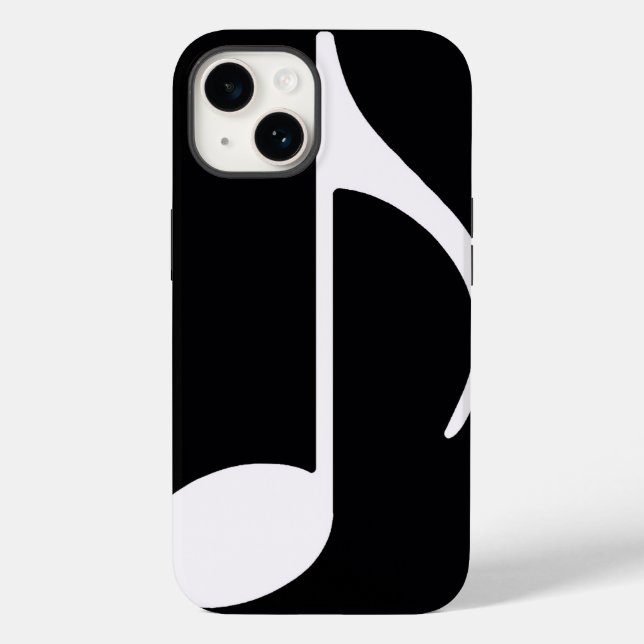 musical note / black Case-Mate iPhone hülle (Rückseite)