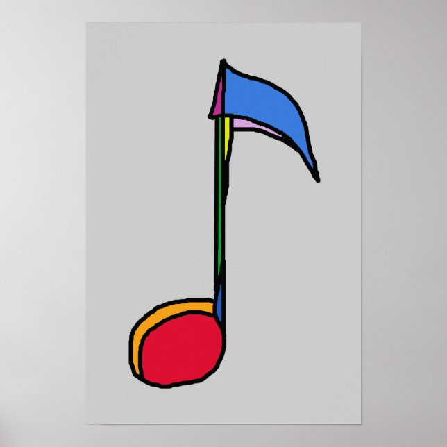 Musical note colorful art decor poster (Vorne)