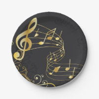 Musical Note Luxury Gold grau