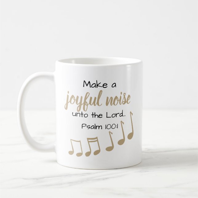 Musical Note Musician Scripture White Kaffeetasse (Links)