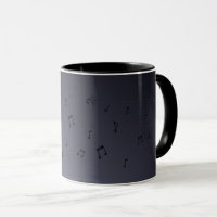 Musical Notes Charcoal gray