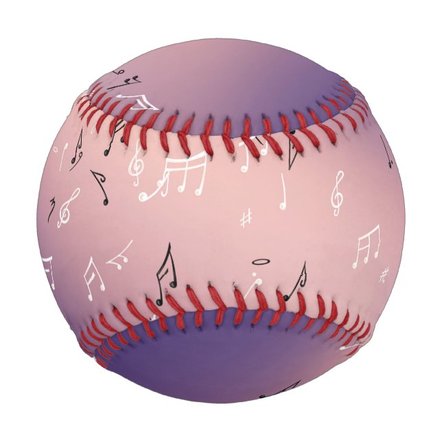 Musical Notes Lavender Moon Baseball (Rückseite)