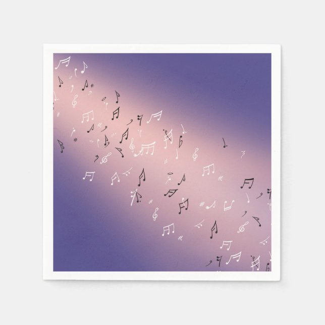 Musical Notes Lavender Moon Serviette (Vorderseite)