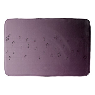 Musical Notes Mauve Bath Mat Badematte